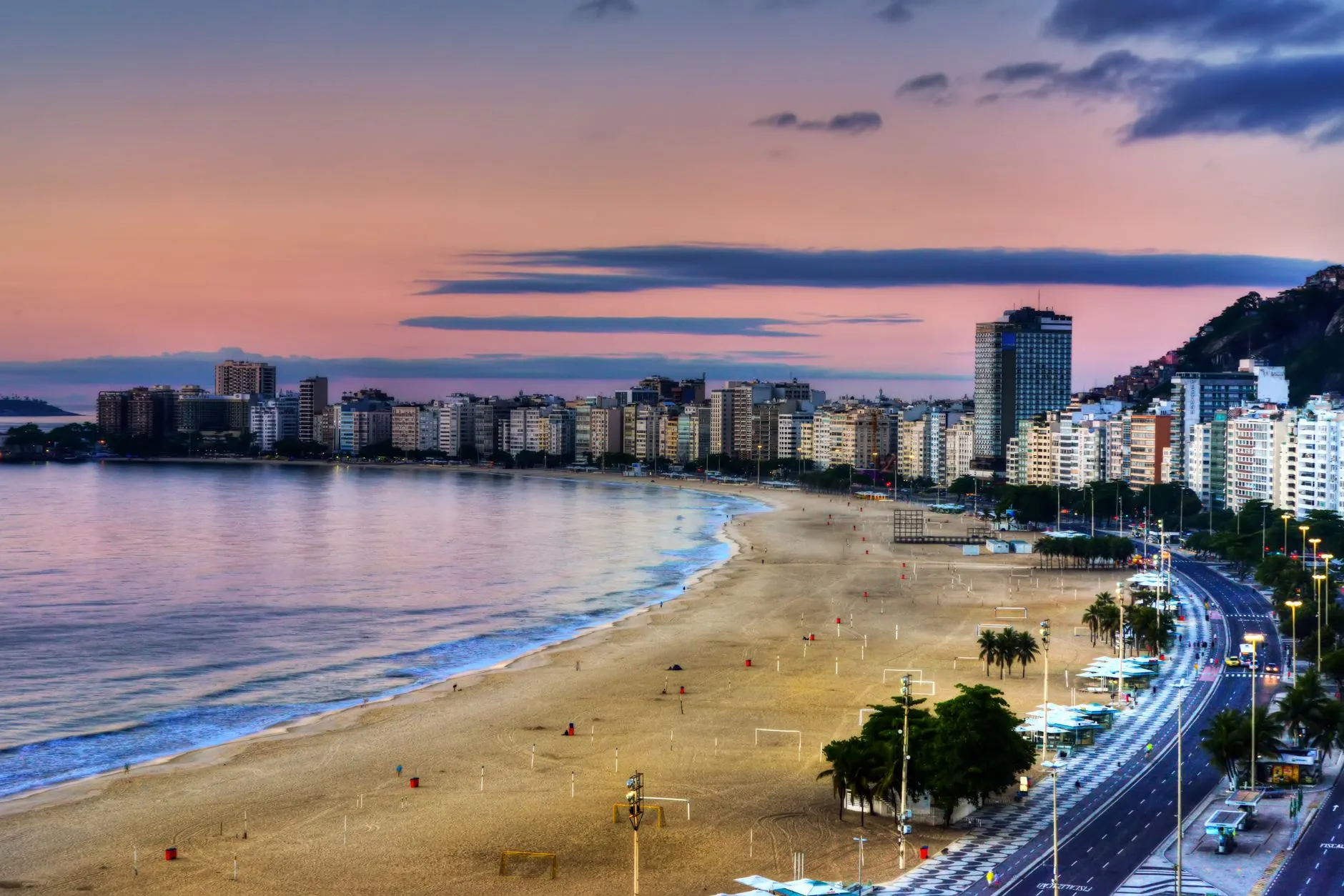 Plage de Copacabana et front de mer à Rio de Janeiro
